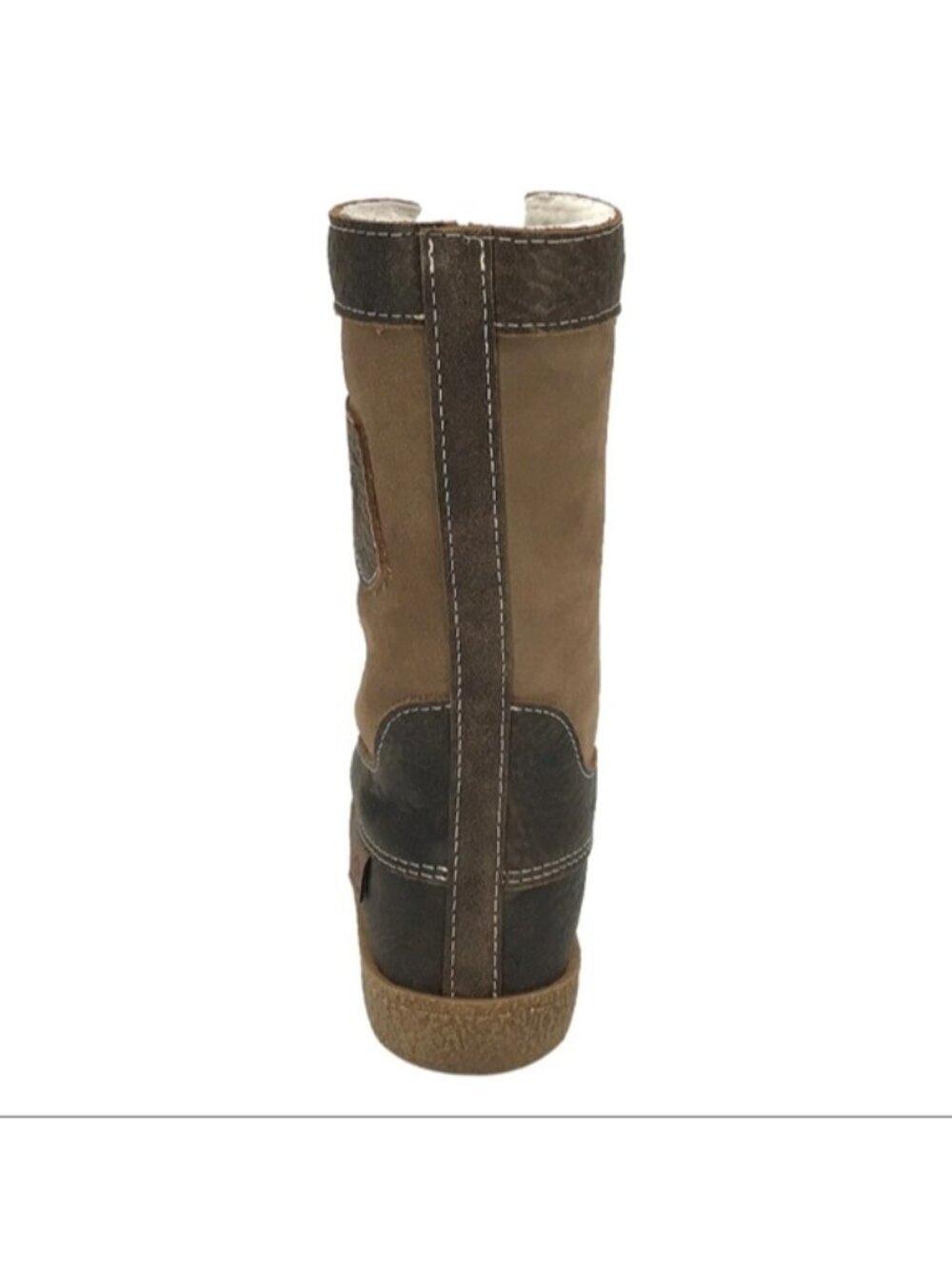 Laurentian Chief Brown Leather Sheepskin Mid-Calf Snowshoe Mukluks Women's Sz 11 - Picture 3 of 15